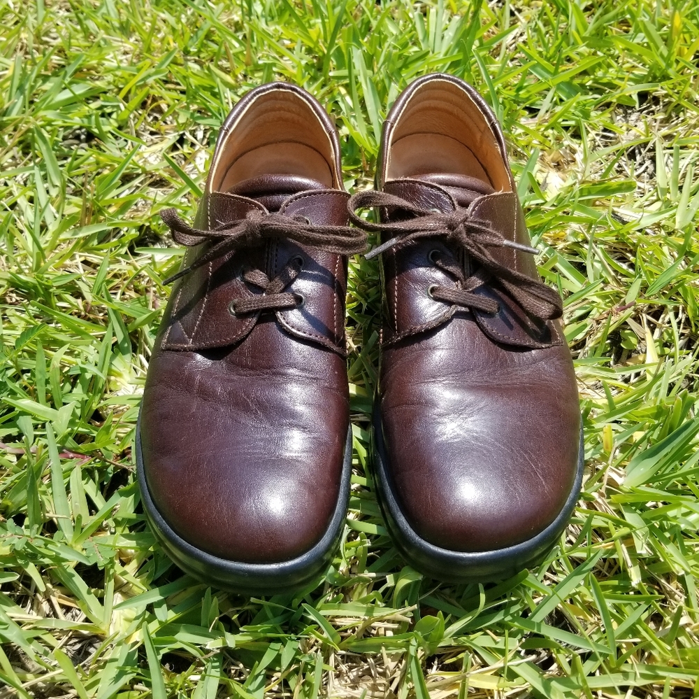 Birkenstock Footprints Brown Leather Lace Up Shoes EU Size 40